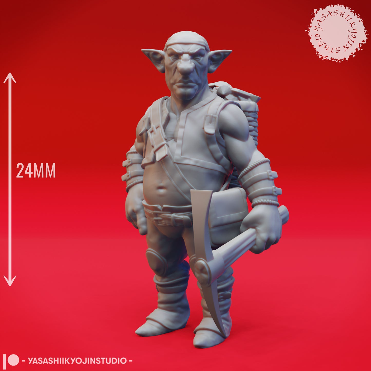 Deep Gnome - Miner - Tabletop Miniature (Pre-Supported STL)