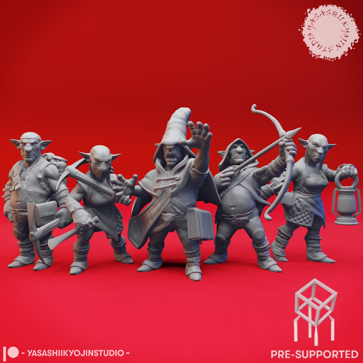 Deep Gnomes - Tabletop Miniatures (Pre-Supported STL)