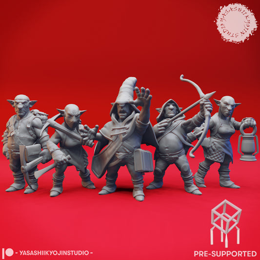 Deep Gnomes - Tabletop Miniatures (Pre-Supported STL)