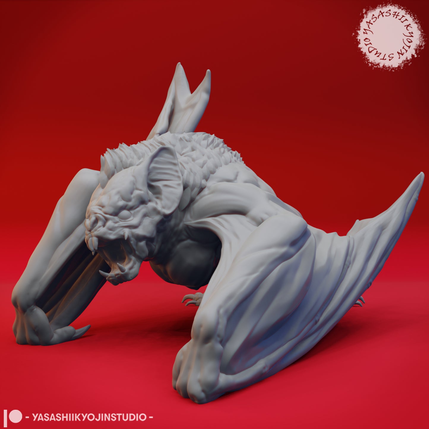 Dire Bat - 3D Printed Mini for Tabletop Gaming, Dungeons and Dragons, Pathfinder, Kings of War and other RPG's