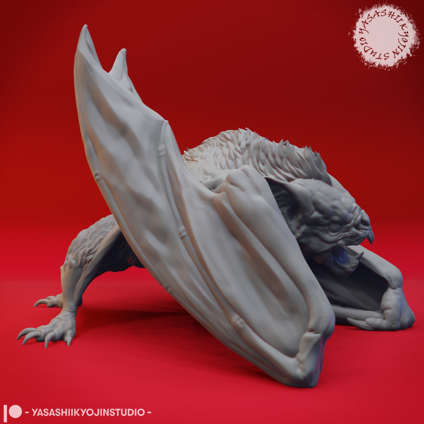 Dire Bat - 3D Printed Mini for Tabletop Gaming, Dungeons and Dragons, Pathfinder, Kings of War and other RPG's