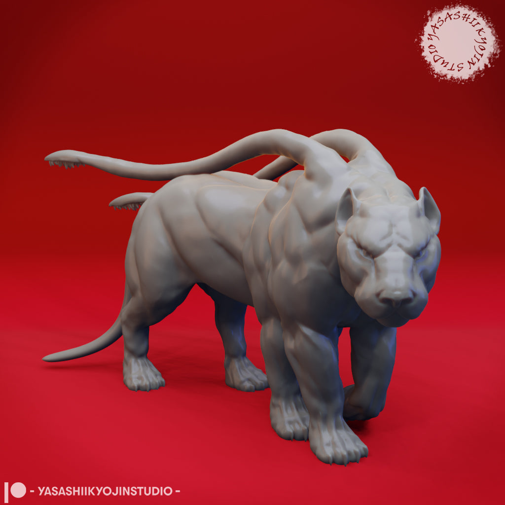 Displacer Beast - 3D Printed Mini for Tabletop Gaming, Dungeons and Dragons, Pathfinder, Kings of War and other RPG's