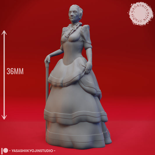 Doppelganger - Transformed Noblewoman - 3D Printed Mini for Tabletop Gaming, Dungeons and Dragons, Pathfinder, Kings of War and other RPG's