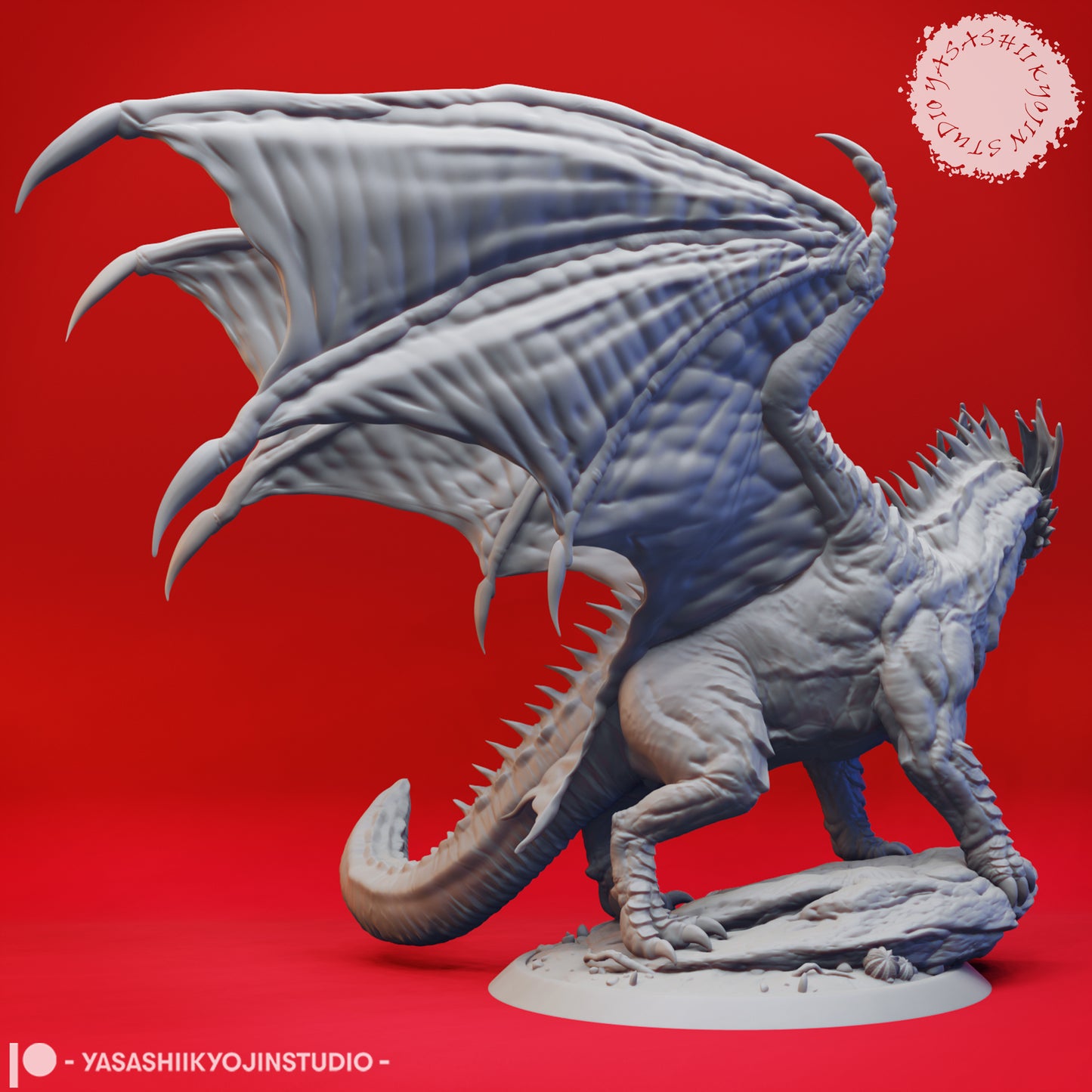 Adult Blue Dragon - Tabletop Miniature (Pre-Supported)