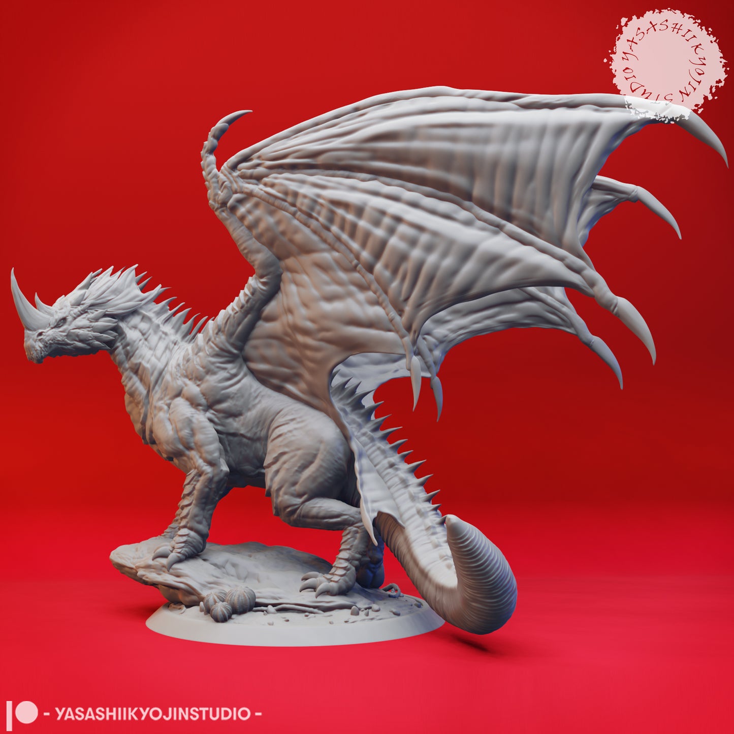 Adult Blue Dragon - Tabletop Miniature (Pre-Supported)