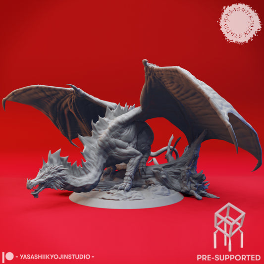 Adult Green Dragon - Tabletop Miniature (Pre-Supported)