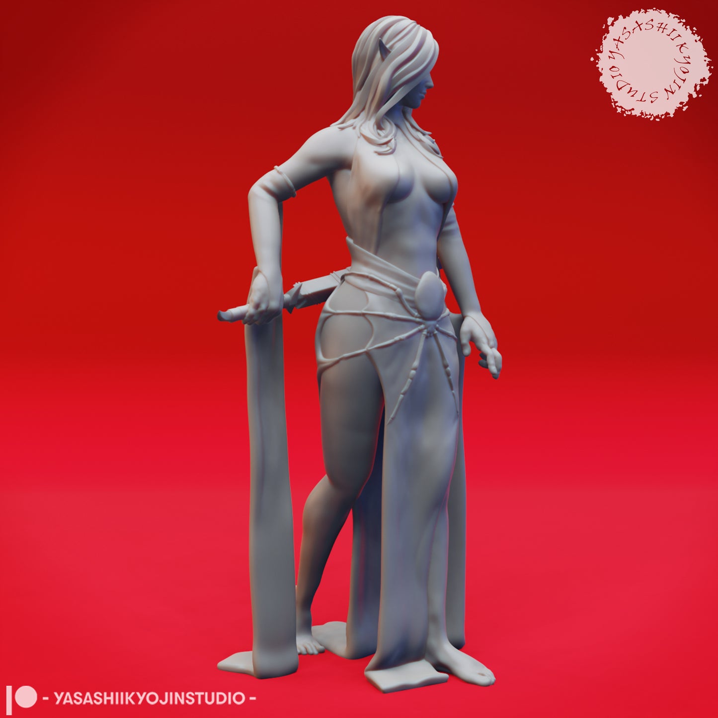 Drow Priestess - Tabletop Miniature (Pre-Supported)