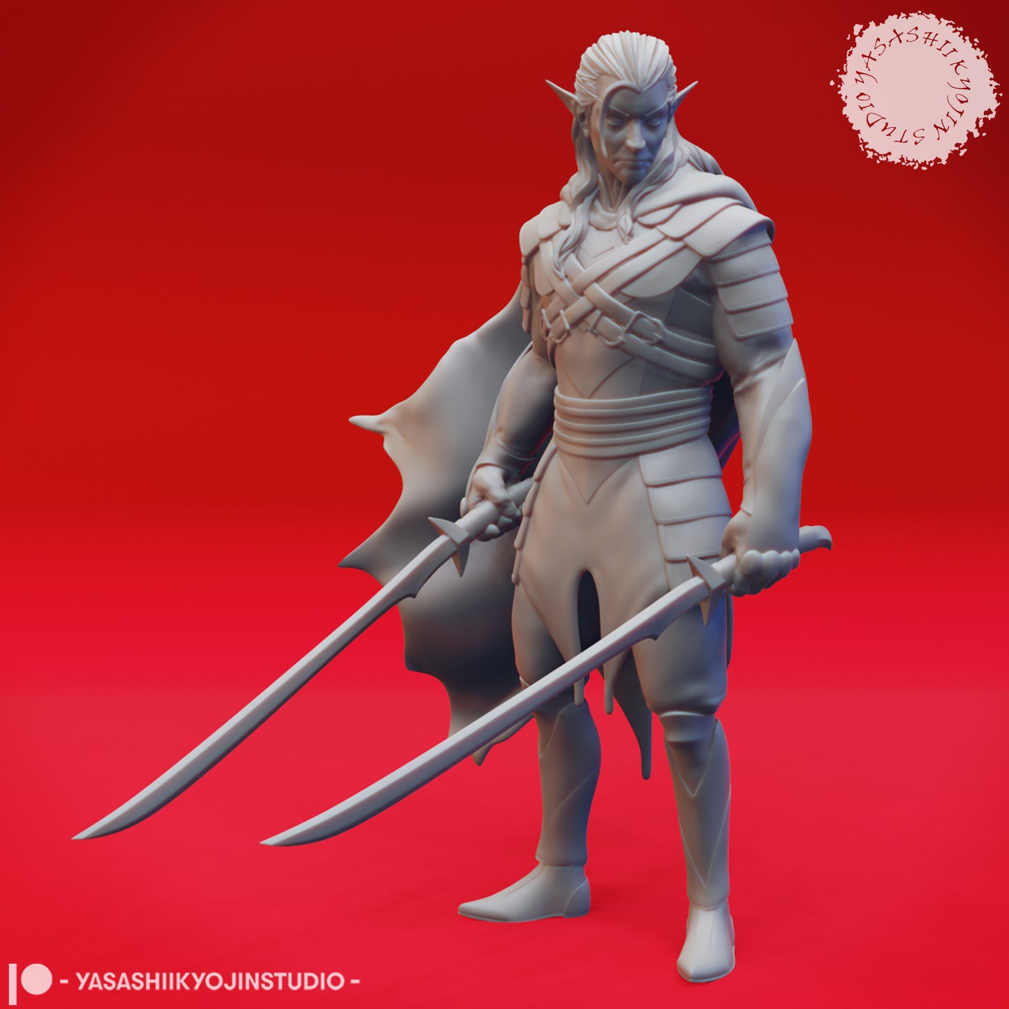 Drow - Ranger - 3D Printed Mini for Tabletop Gaming, Dungeons and Dragons, Pathfinder, Kings of War and other RPG's