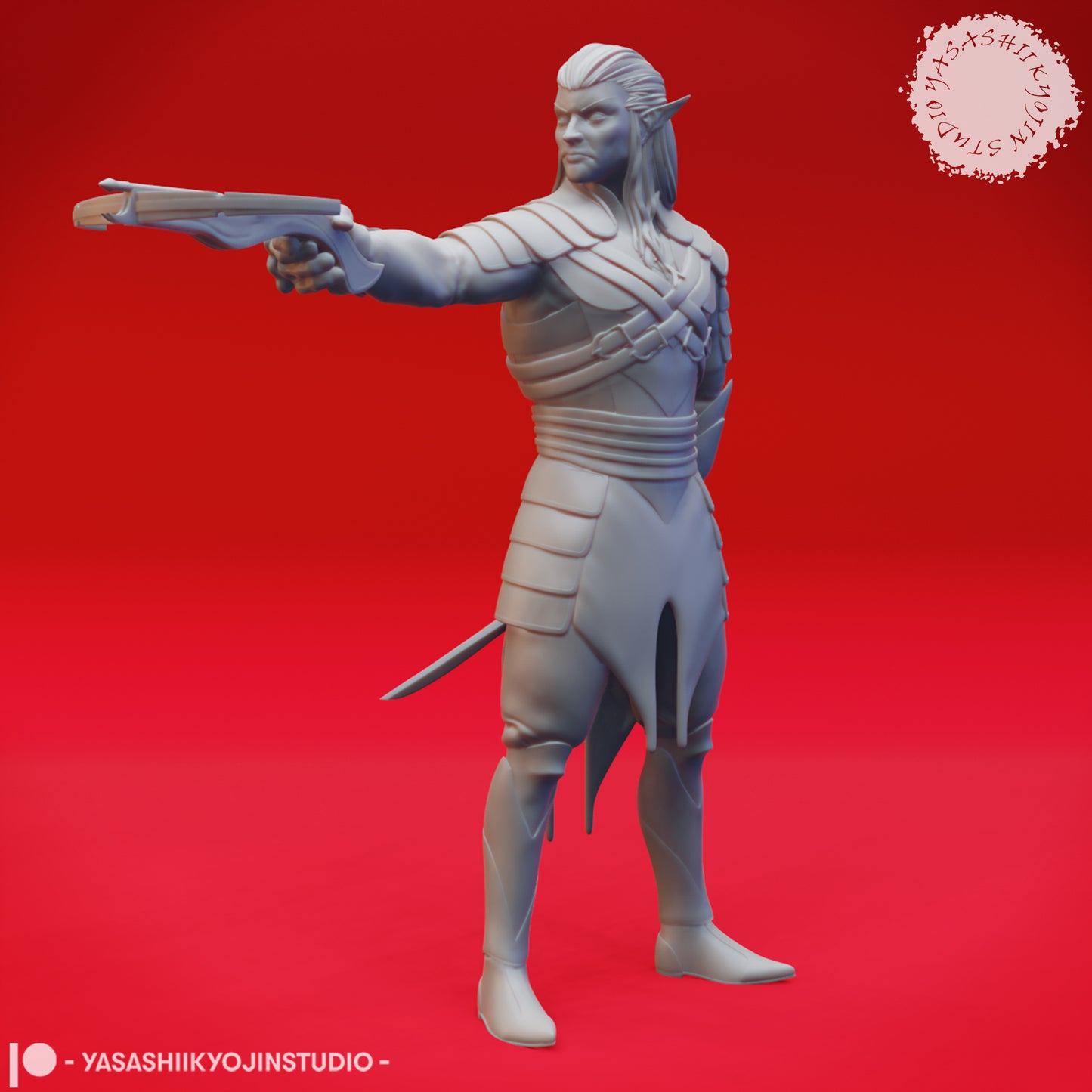 Drow - Crossbow - 3D Printed Mini for Tabletop Gaming, Dungeons and Dragons, Pathfinder, Kings of War and other RPG's