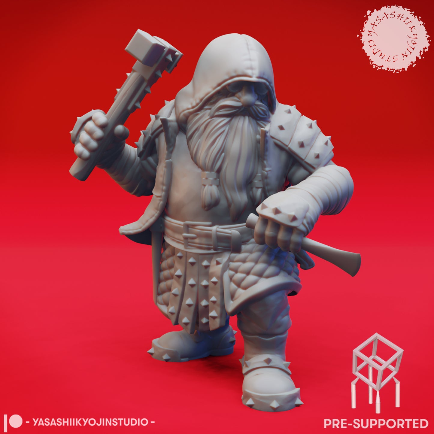 Duergar - Hammer - Tabletop Miniature (Pre-Supported STL)