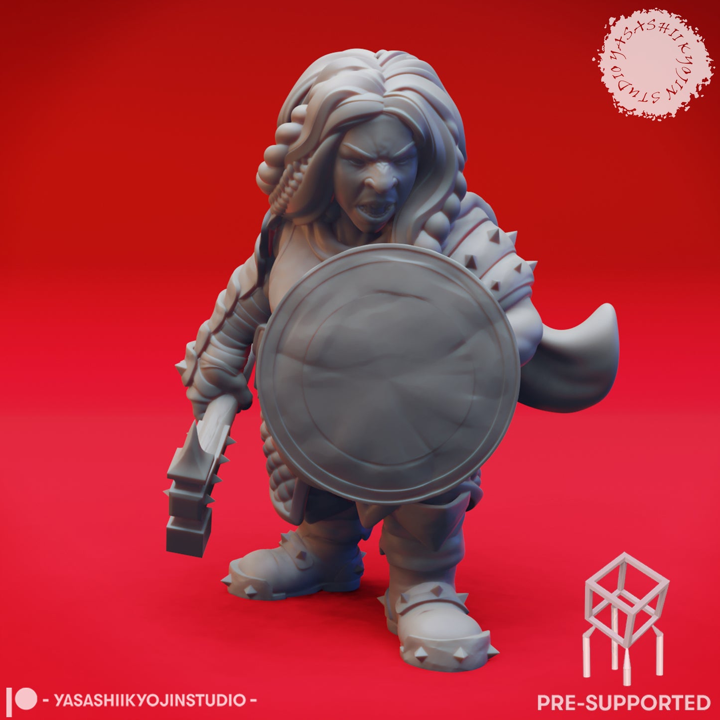 Duergar - Shield - Tabletop Miniature (Pre-Supported STL)