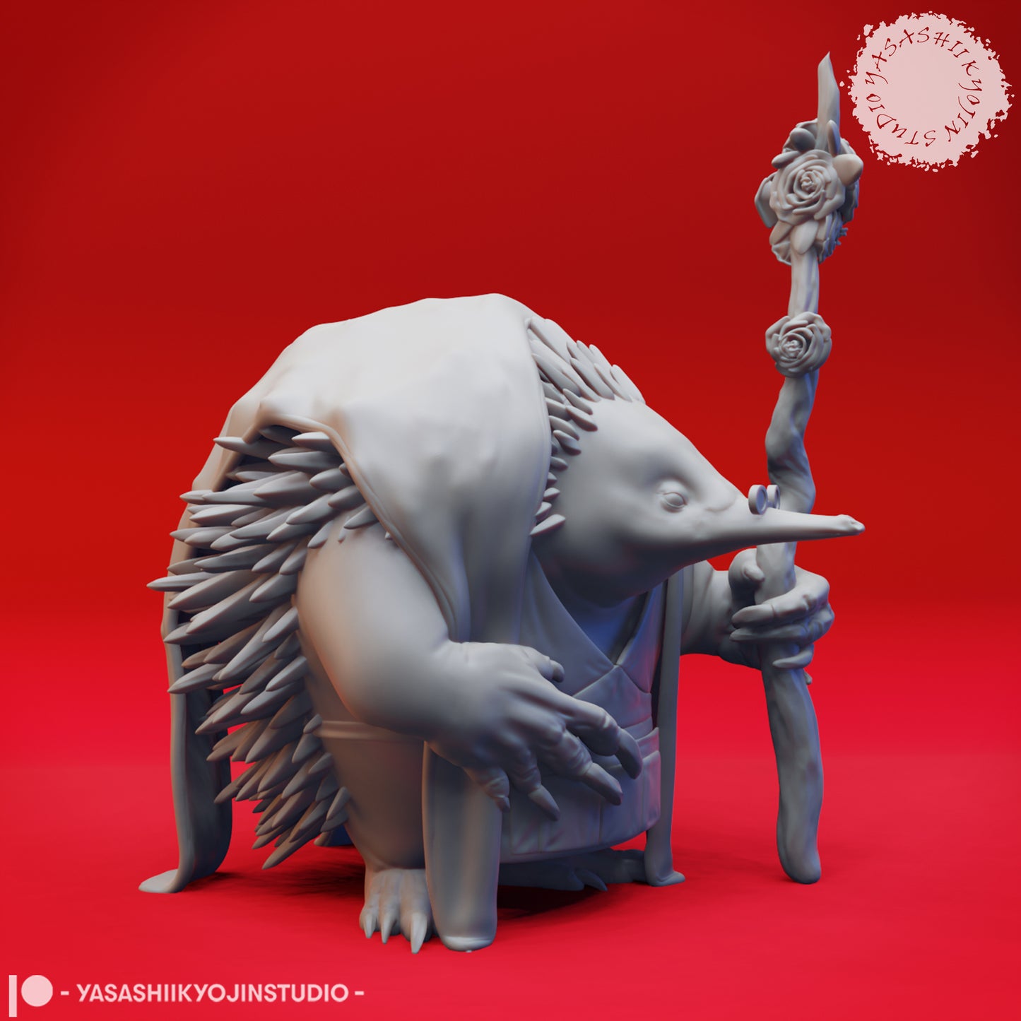 Echidna-folk Druid - Tabletop Miniature (Pre-Supported)