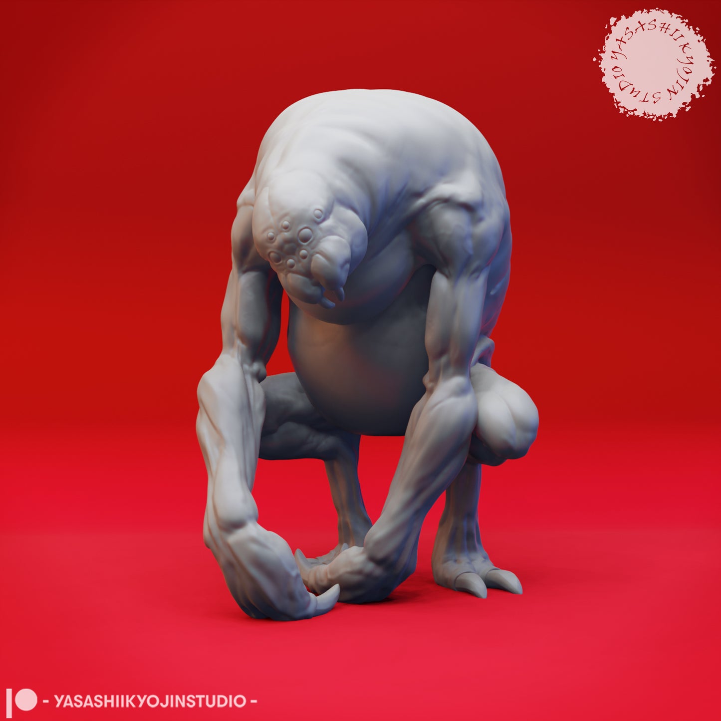 Ettercap - Crouching - 3D Printed Mini for Tabletop Gaming, Dungeons and Dragons, Pathfinder, Kings of War and other RPG's