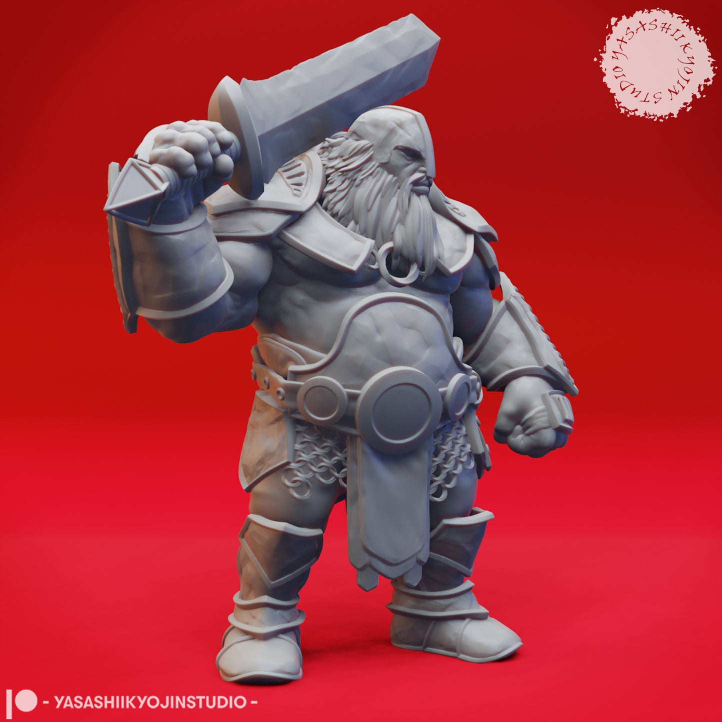 Fire Giant - Idle Swordsman - Tabletop Miniature STL