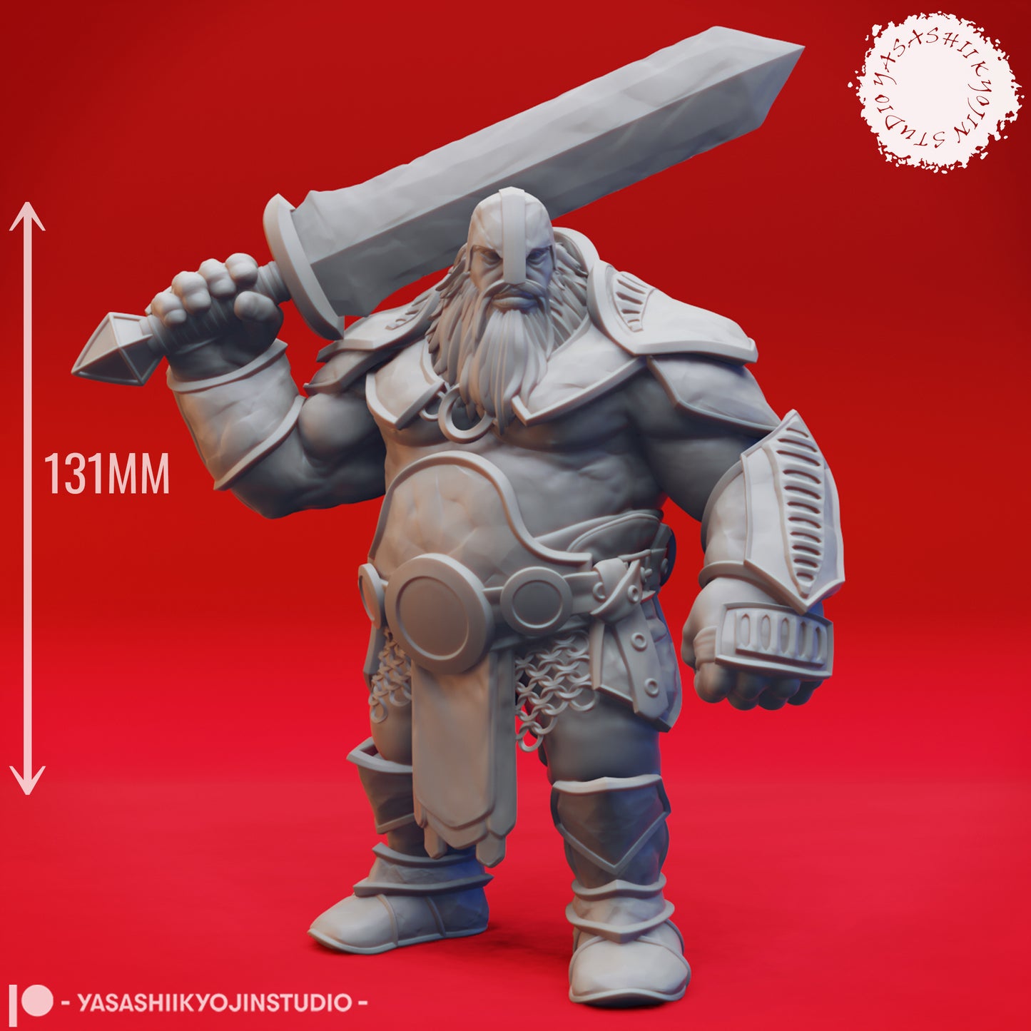 Fire Giant - Idle Swordsman - Tabletop Miniature STL