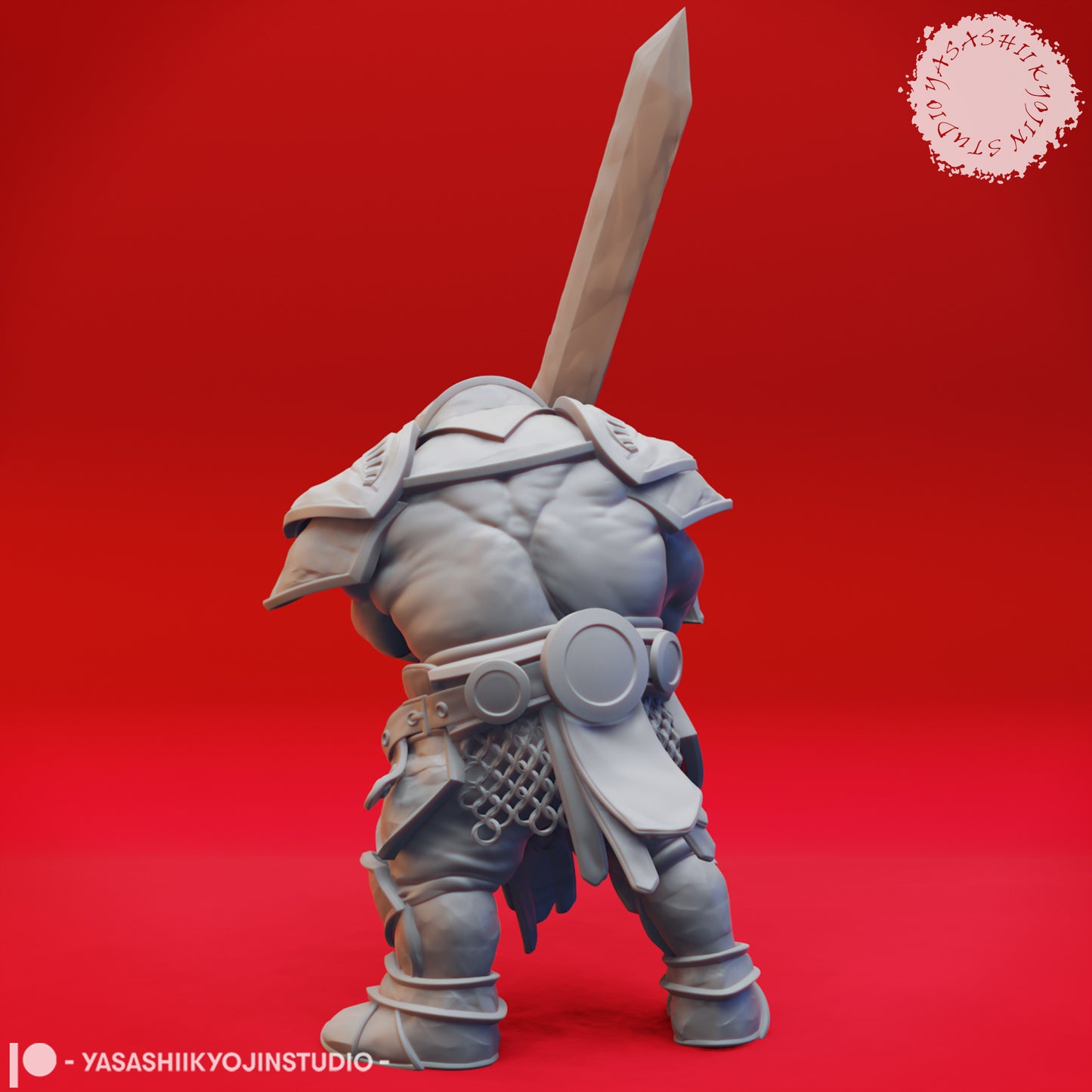 Fire Giant - Attacking - 3D Printed Mini for Tabletop Gaming, Dungeons and Dragons, Pathfinder, Kings of War and other RPG's