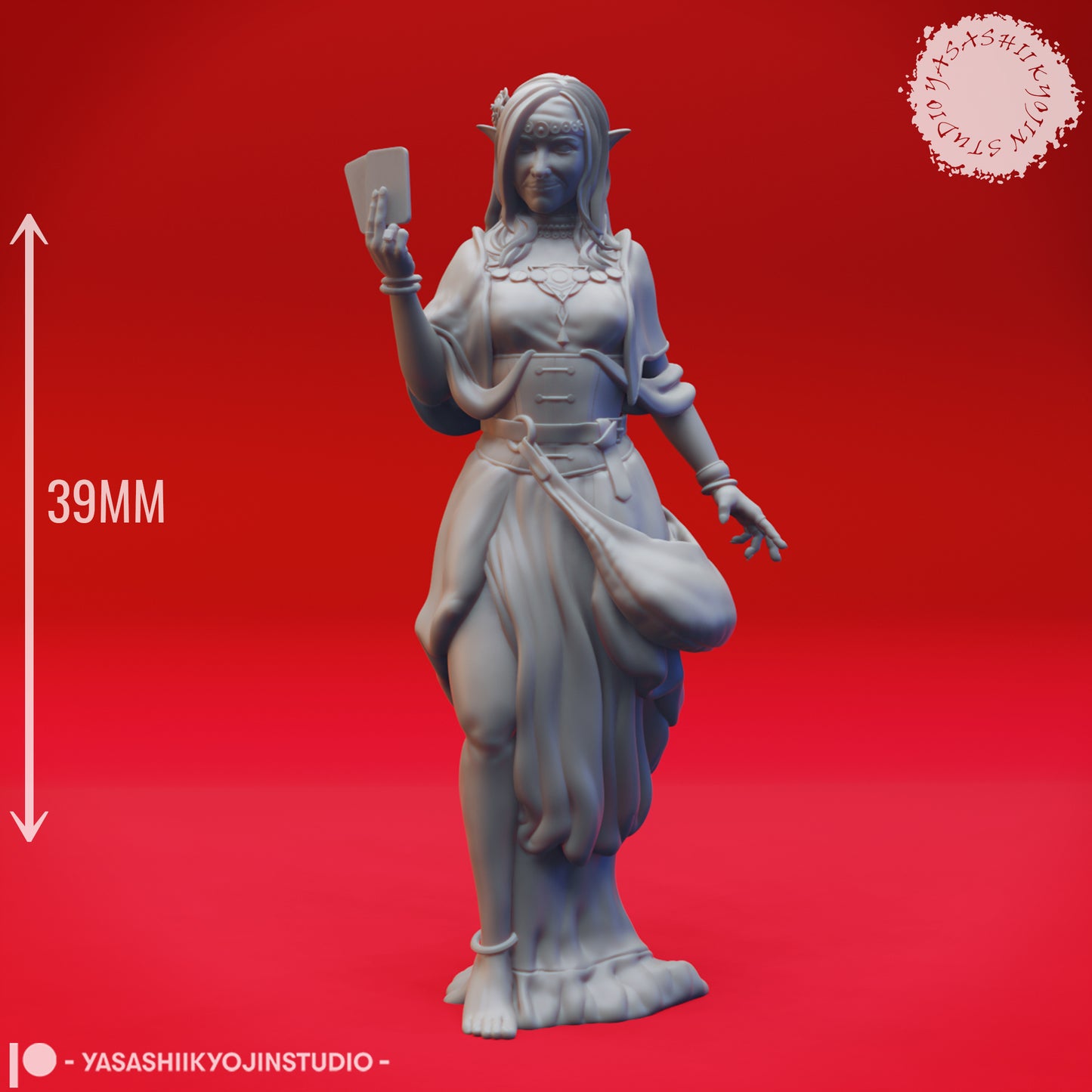 Fortune Teller - NPC - 3D Printed Mini for Tabletop Gaming, Dungeons and Dragons, Pathfinder, Kings of War and other RPG's