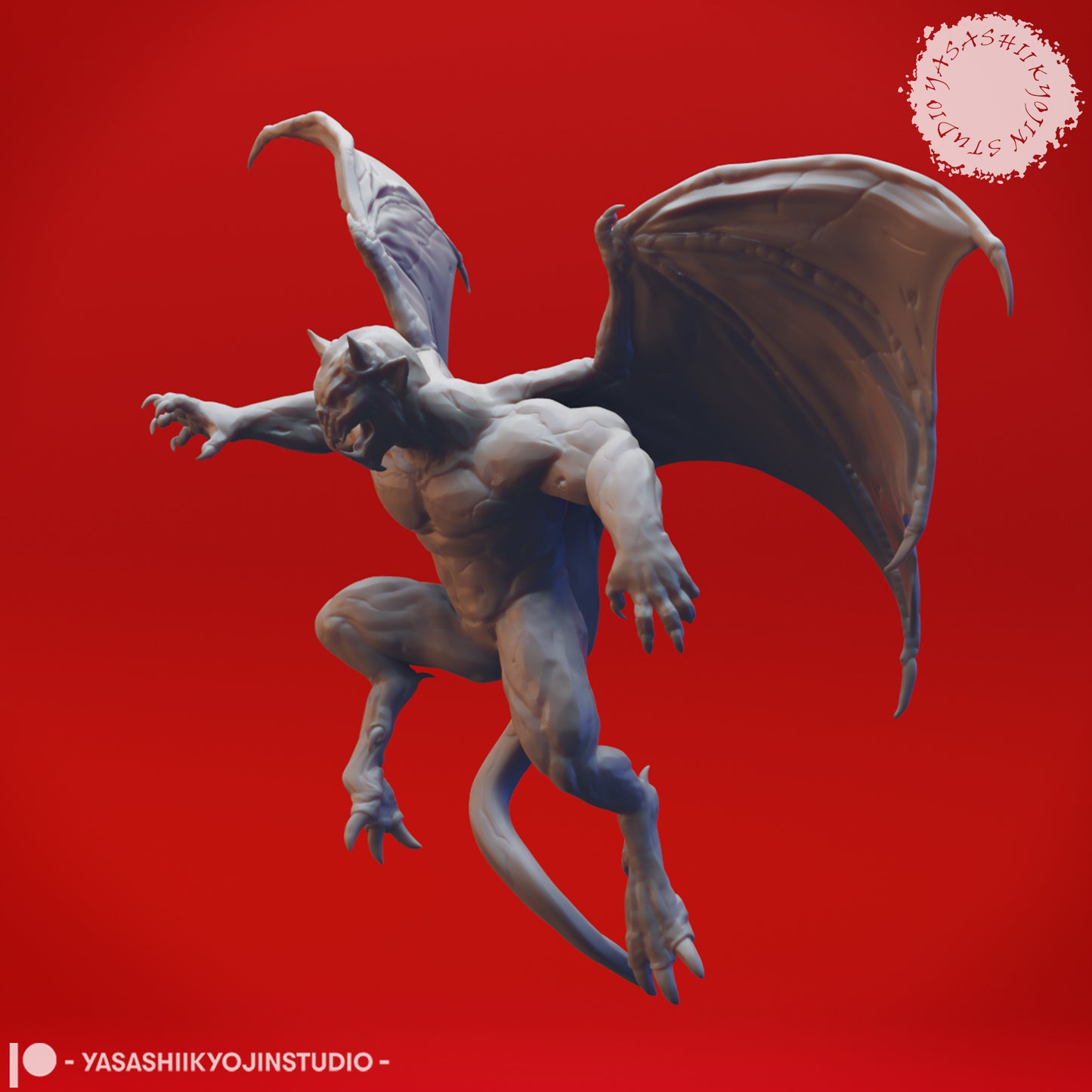 Gargoyle - Flying - Tabletop Miniature (Pre-Supported)