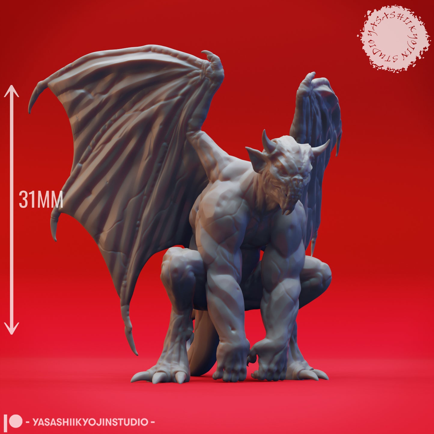 Gargoyle Clan - Bundle - 3D Printed Minis for Tabletop Gaming, Dungeons and Dragons, Pathfinder, Kings of War and other RPG's