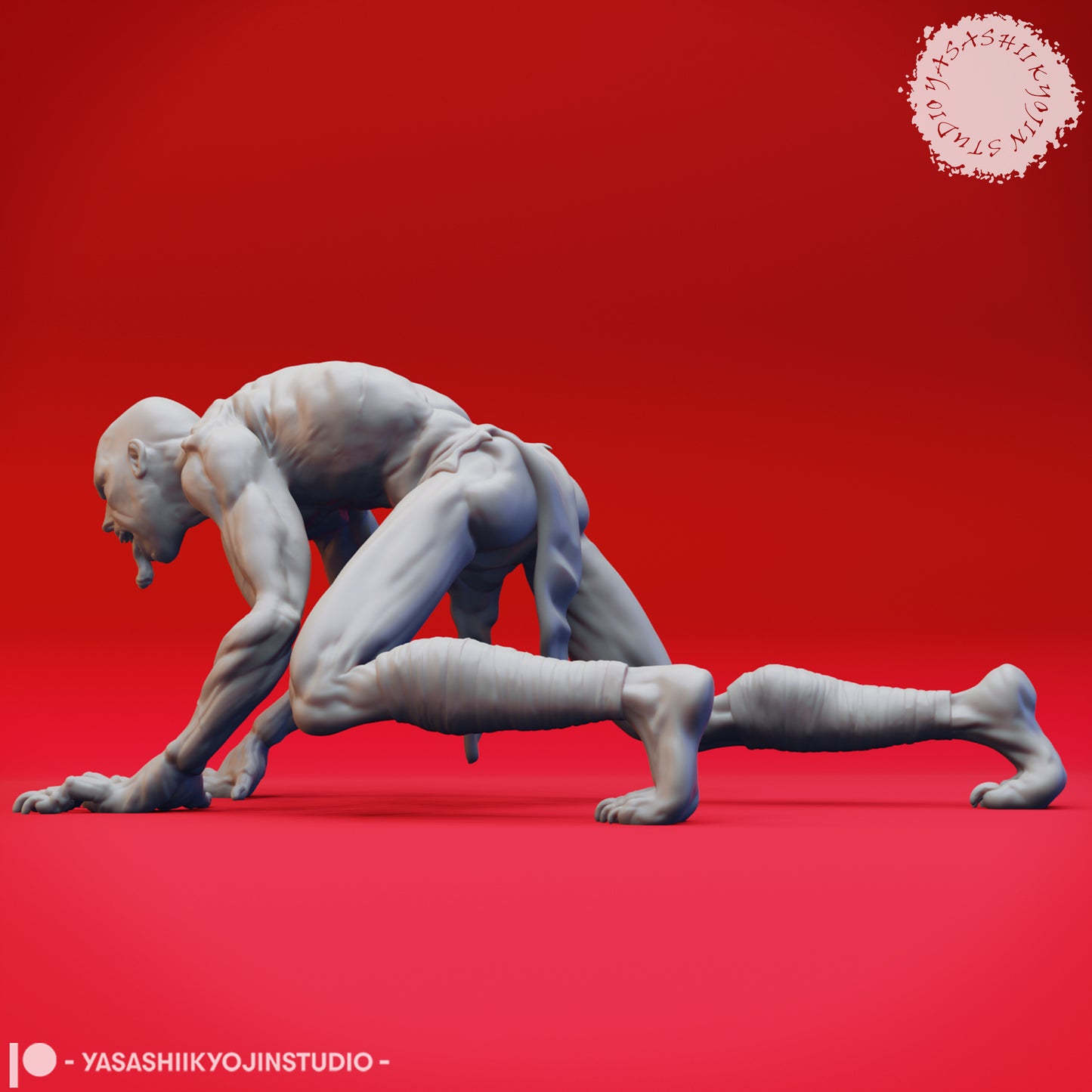 Ghoul - Crawling - 3D Printed Mini for Tabletop Gaming, Dungeons and Dragons, Pathfinder, Kings of War and other RPG's