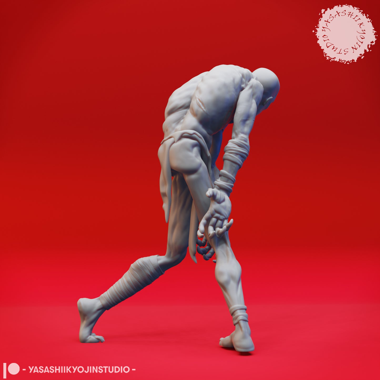 Ghoul - Alert - 3D Printed Mini for Tabletop Gaming, Dungeons and Dragons, Pathfinder, Kings of War and other RPG's