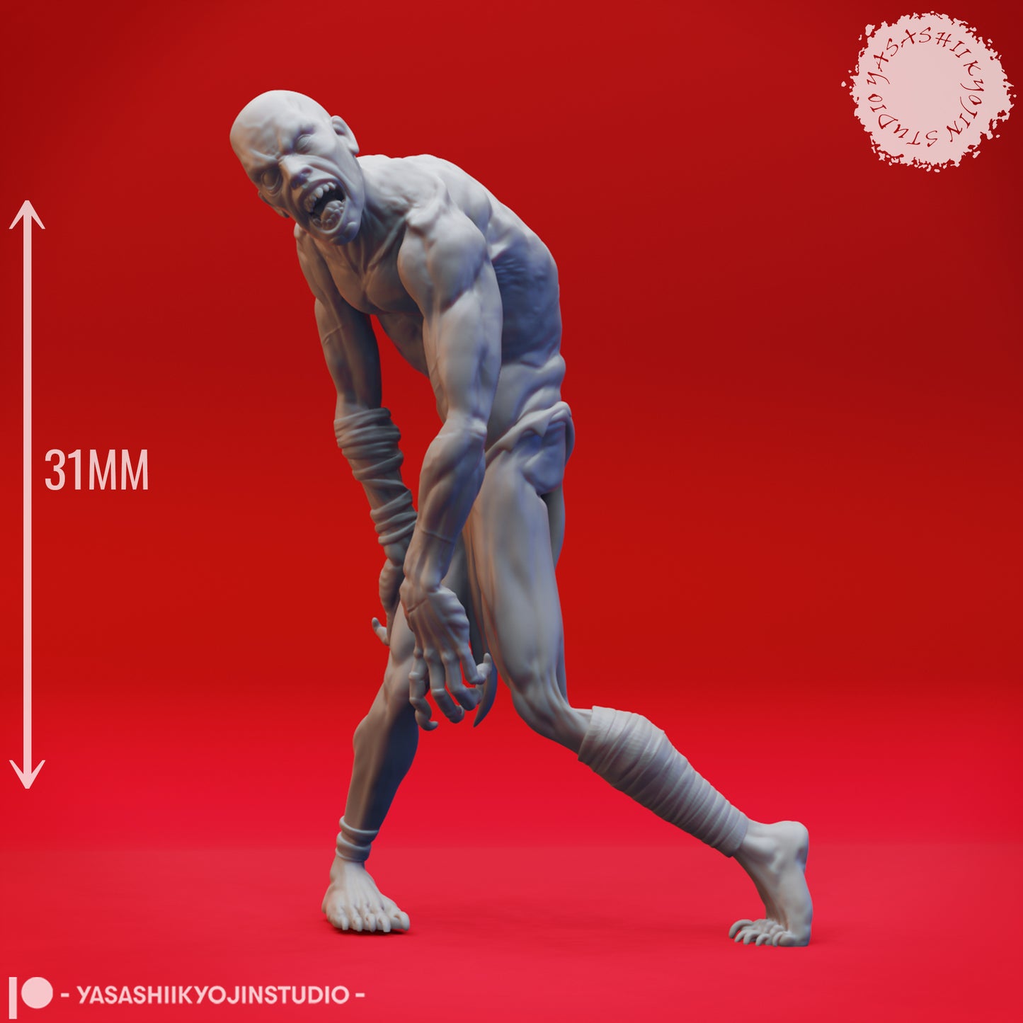 Ghoul Mob - Bundle - 3D Printed Mini for Tabletop Gaming, Dungeons and Dragons, Pathfinder, Kings of War and other RPG's