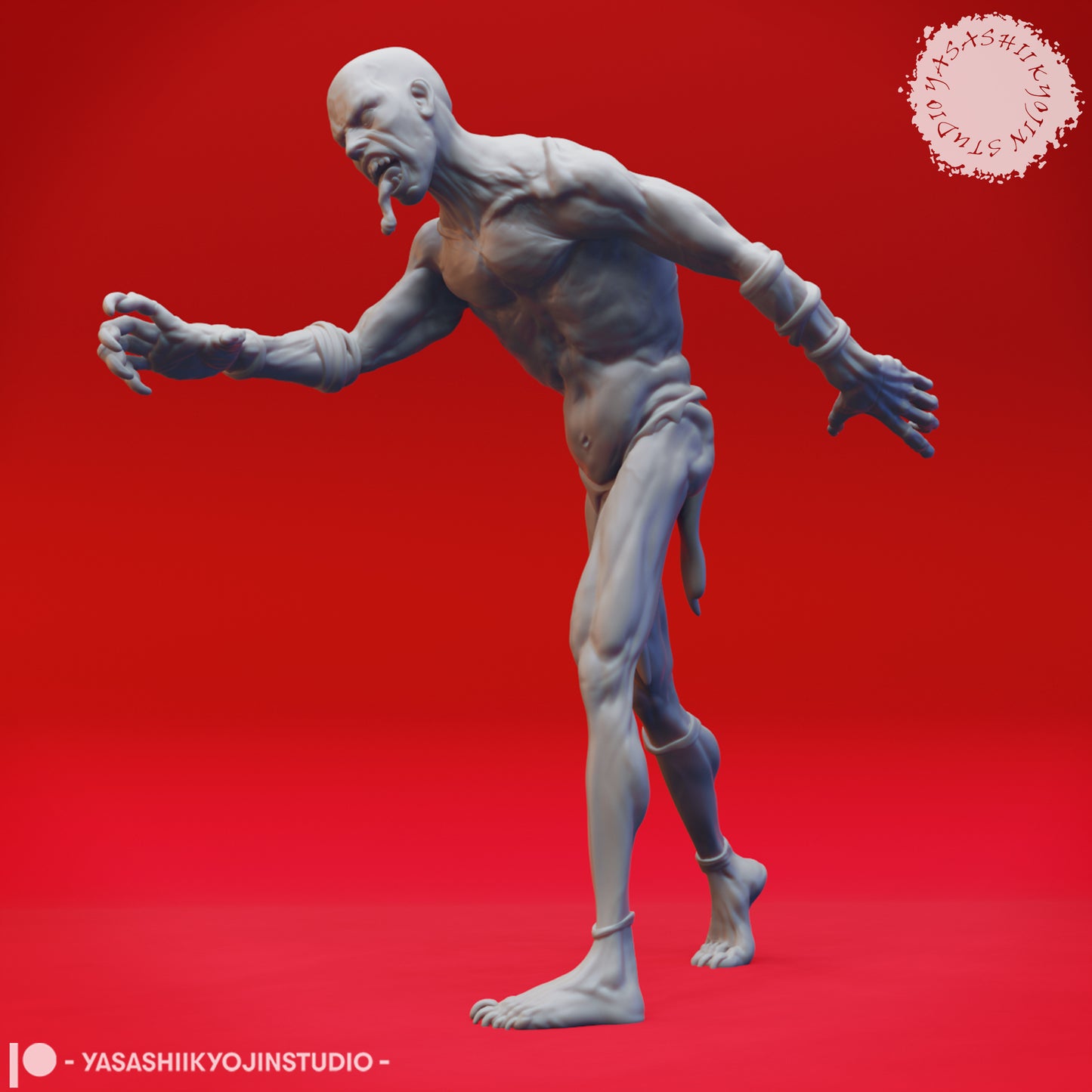 Ghoul - Reaching - 3D Printed Mini for Tabletop Gaming, Dungeons and Dragons, Pathfinder, Kings of War and other RPG's