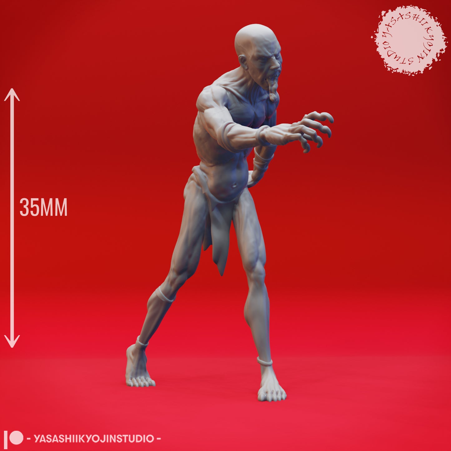 Ghoul - Reaching - Tabletop Miniature STL