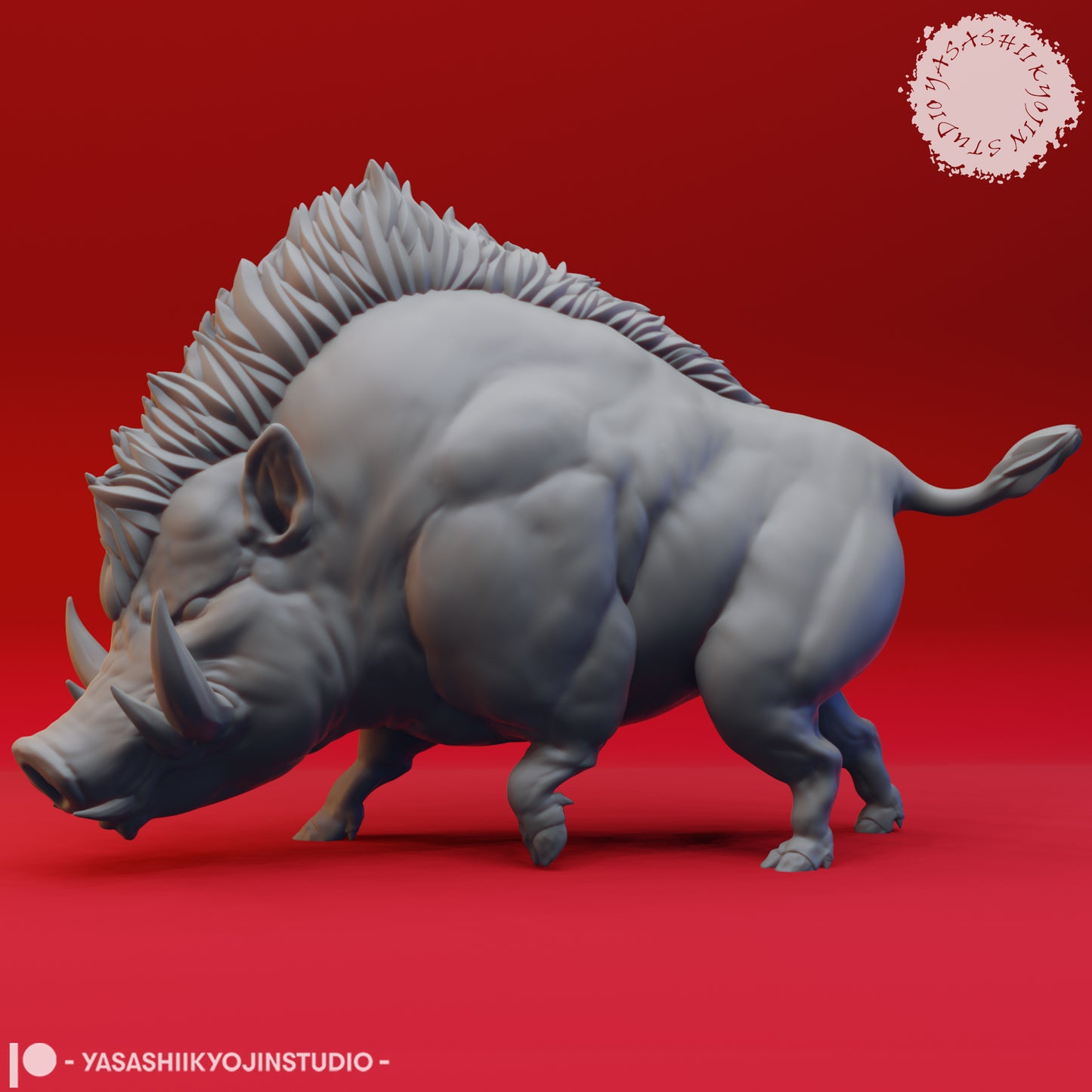 Giant Boar - 3D Printed Mini for Tabletop Gaming, Dungeons and Dragons, Pathfinder, Kings of War and other RPG's