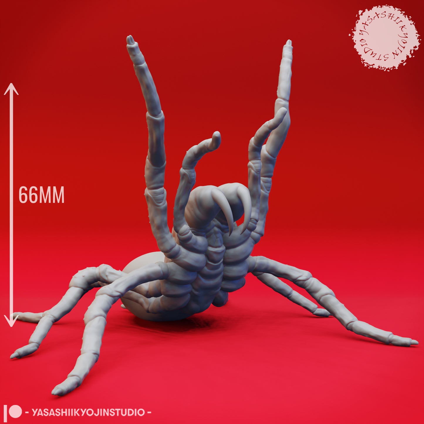 Giant Spider - Rearing - 3D Printed Mini for Tabletop Gaming, Dungeons and Dragons, Pathfinder, Kings of War and other RPG's
