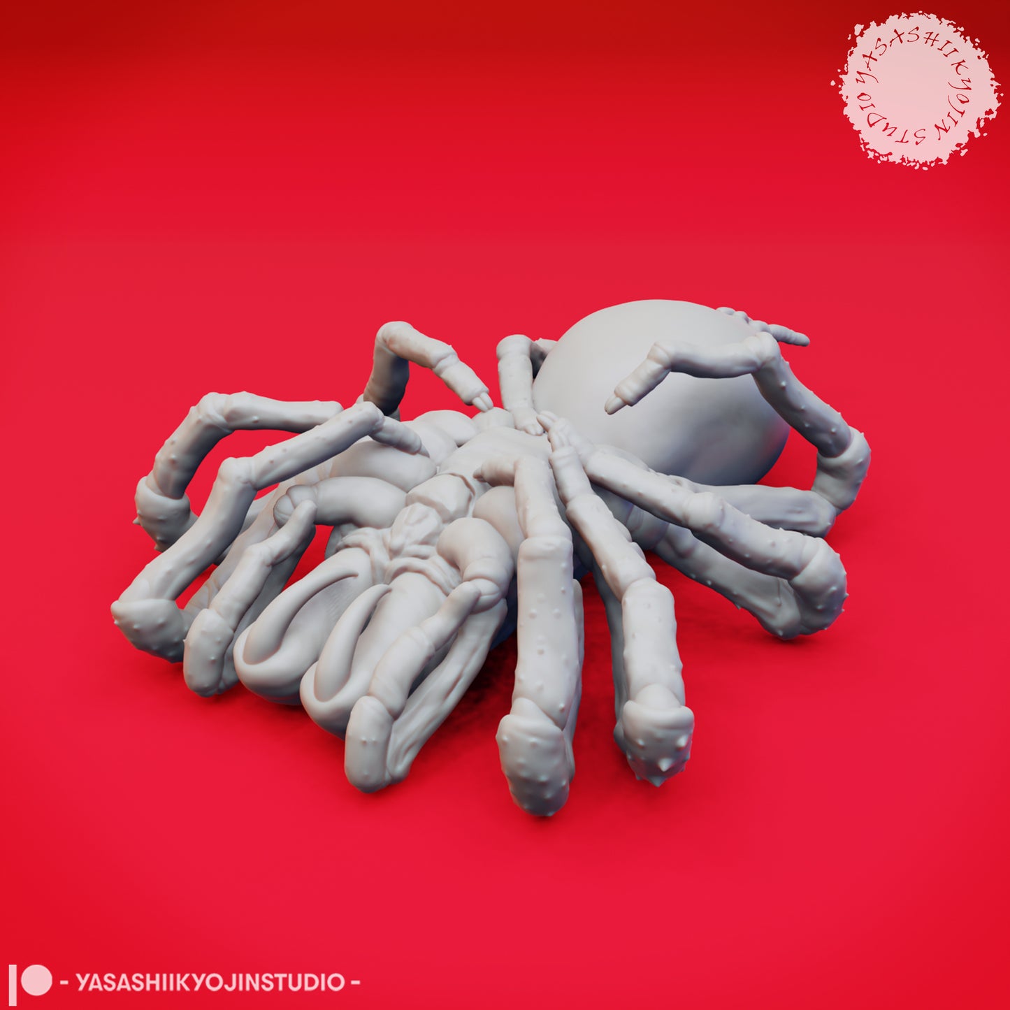 Giant Spider - Defeated - 3D Printed Mini for Tabletop Gaming, Dungeons and Dragons, Pathfinder, Kings of War and other RPG's