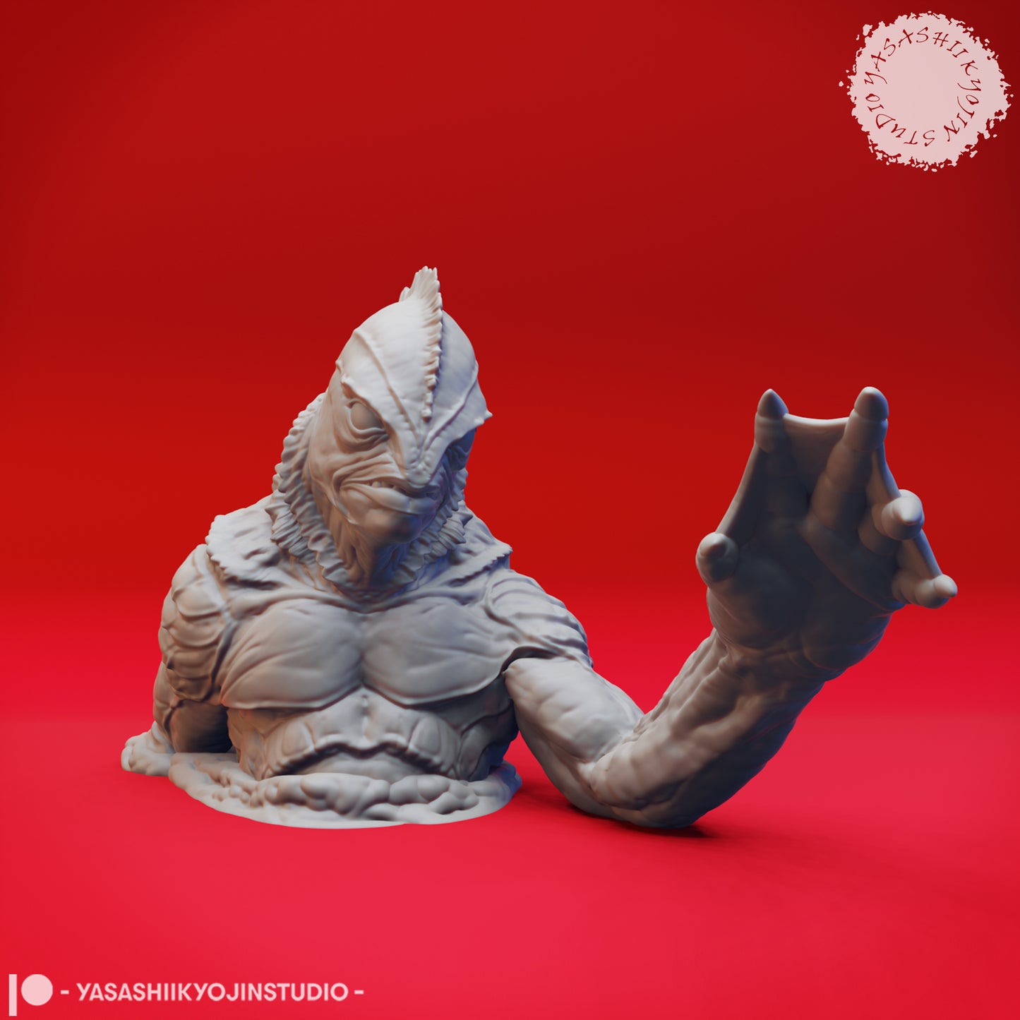 Gill-man - Bust - 3D Printed Bust for Tabletop Gaming, Dungeons and Dragons, Pathfinder, Kings of War and other RPG's
