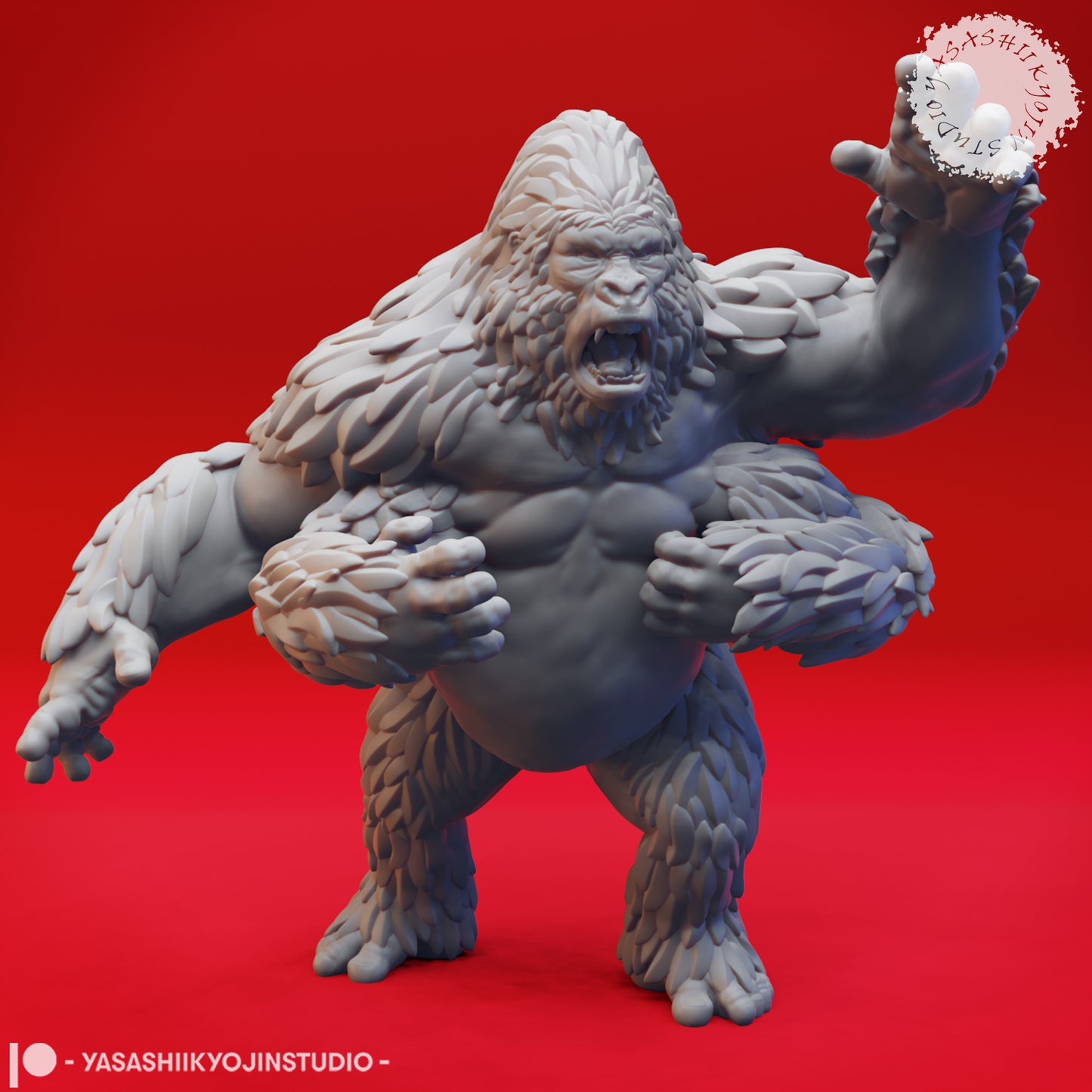 Girallon - Charging - 3D Printed Mini for Tabletop Gaming, Dungeons and Dragons, Pathfinder, Kings of War and other RPG's