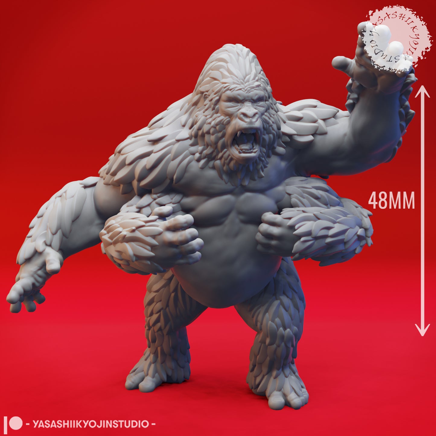 Girallon - Charging - 3D Printed Mini for Tabletop Gaming, Dungeons and Dragons, Pathfinder, Kings of War and other RPG's