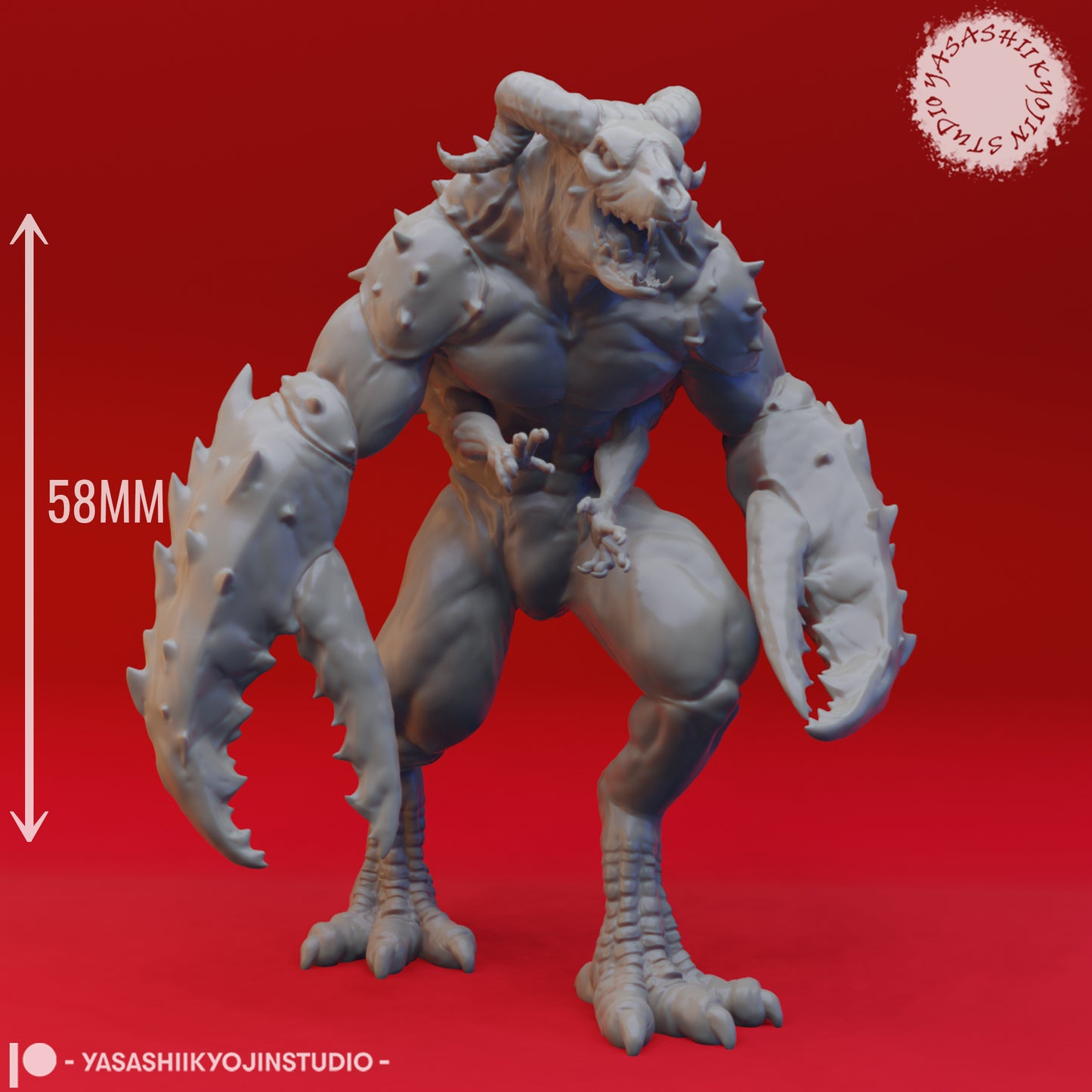 Glabrezu - 3D Printed Mini for Tabletop Gaming, Dungeons and Dragons, Pathfinder, Kings of War and other RPG's
