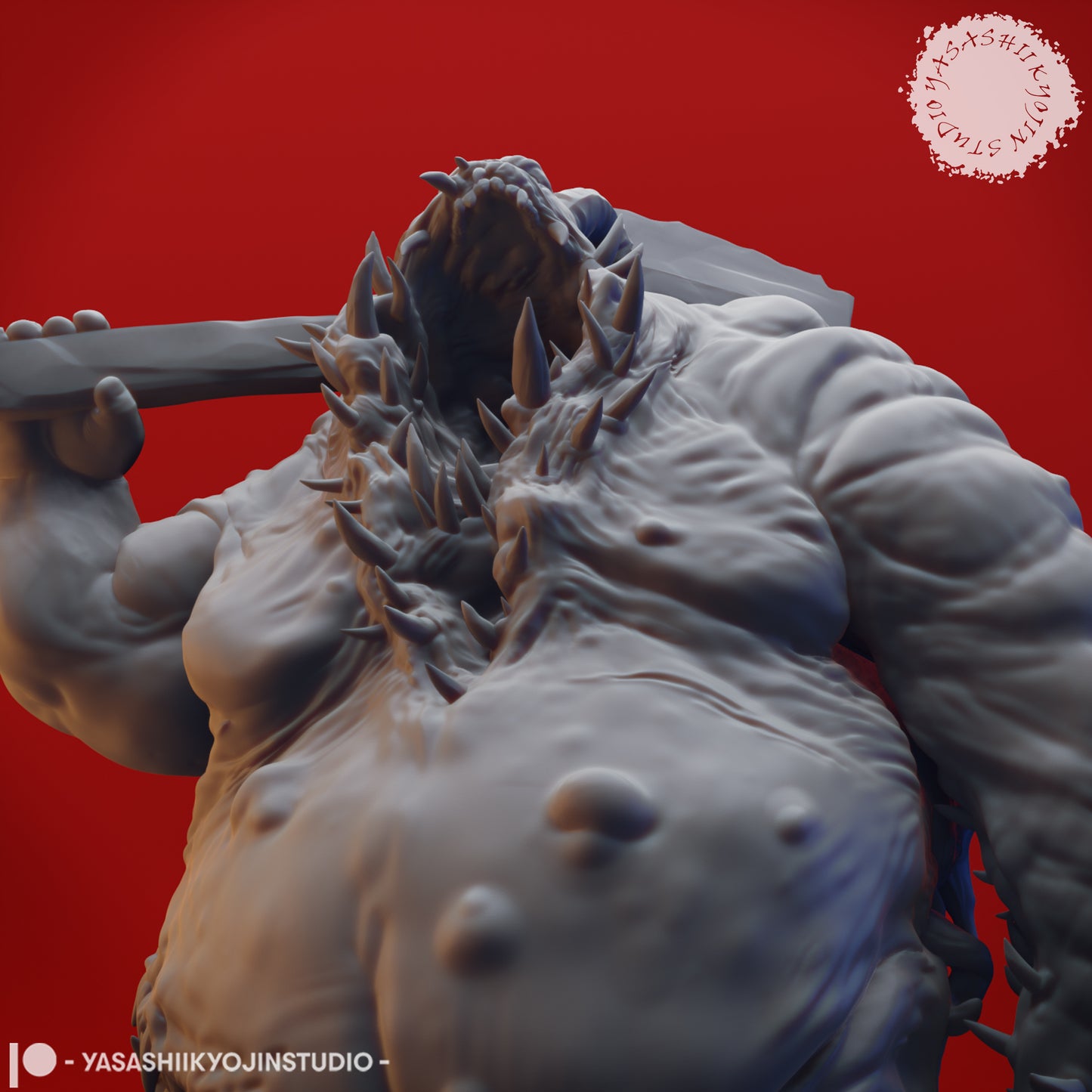 Gluttony Demon - 3D Printed Mini for Tabletop Gaming, Dungeons and Dragons, Pathfinder, Kings of War and other RPG's