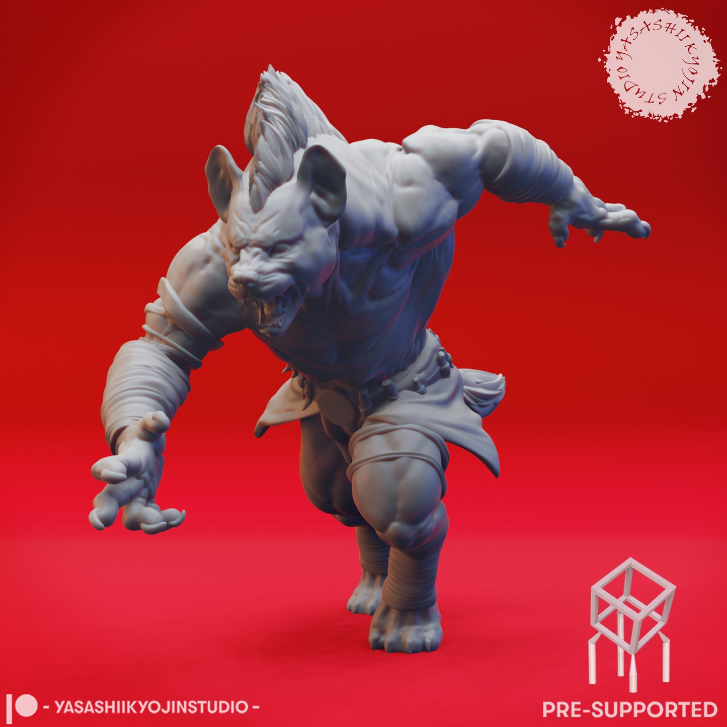 Gnoll Warband - Tabletop Miniatures (Pre-Supported STL)