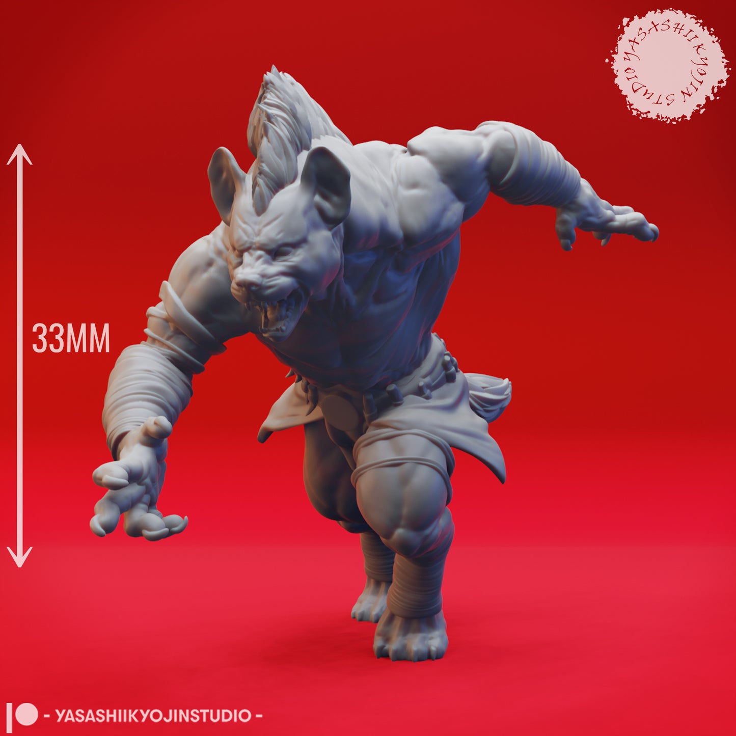 Gnoll Warband - Bundle - 3D Printed Minis for Tabletop Gaming, Dungeons and Dragons, Pathfinder, Kings of War and other RPG's