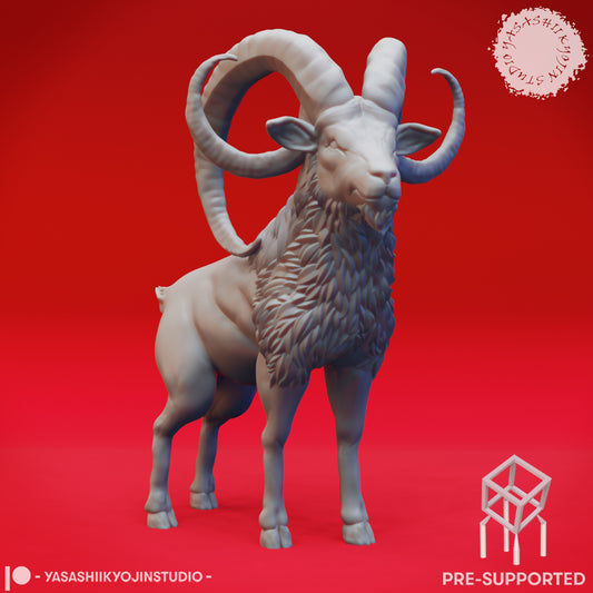 Giant Goat - Tabletop Miniature (Pre-Supported STL)