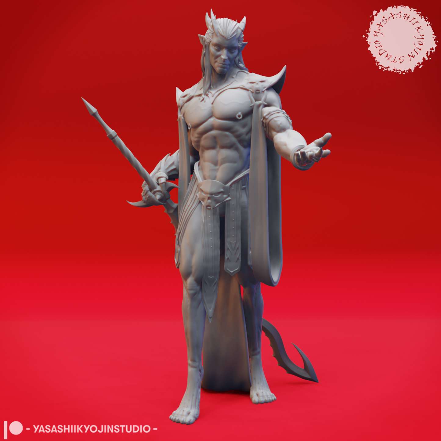 Graz'zt - Demon Prince of Pleasure - 3D Printed Mini for Tabletop Gaming, Dungeons and Dragons, Pathfinder, Kings of War and other RPG's