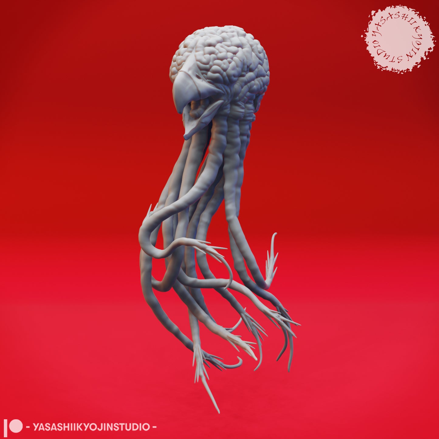 Grell - 3D Printed Mini for Tabletop Gaming, Dungeons and Dragons, Pathfinder, Kings of War and other RPG's