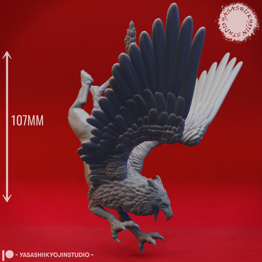 Griffin - Diving - 3D Printed Mini for Tabletop Gaming, Dungeons and Dragons, Pathfinder, Kings of War and other RPG's