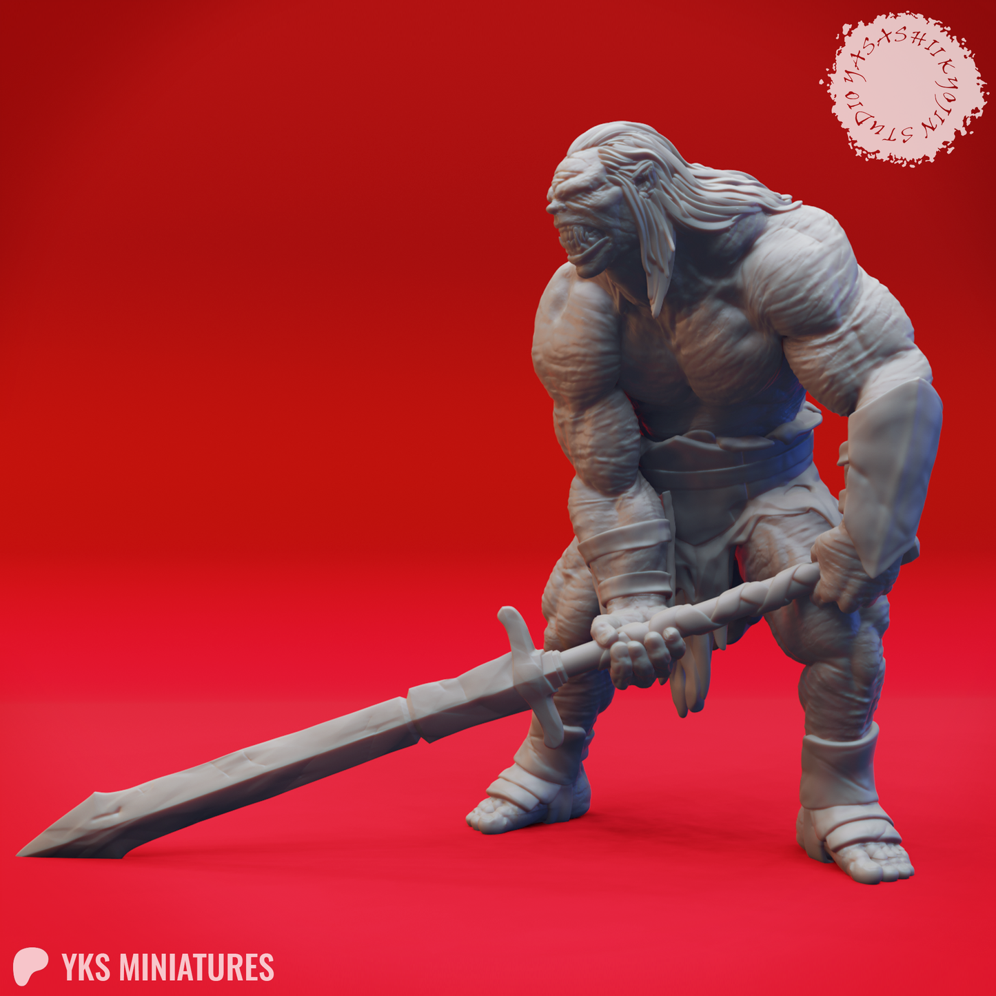 Grimlock - Warchief - 3D Printed Mini for Tabletop Gaming, Dungeons and Dragons, Pathfinder, Kings of War and other RPG's