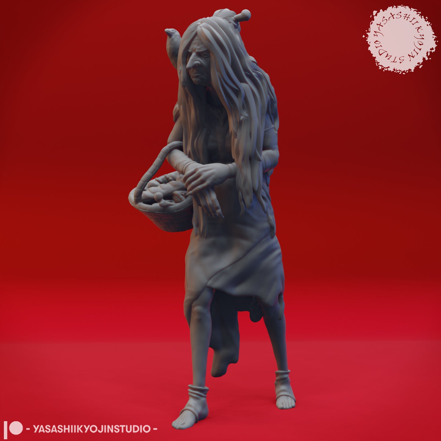 Green Hag - 3D Printed Mini for Tabletop Gaming, Dungeons and Dragons, Pathfinder, Kings of War and other RPG's