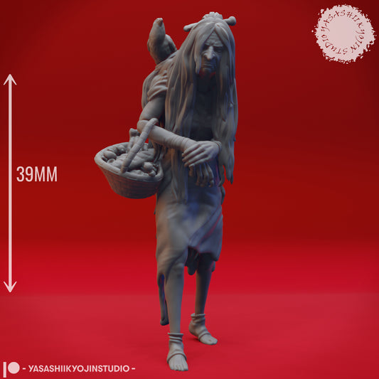 Green Hag - 3D Printed Mini for Tabletop Gaming, Dungeons and Dragons, Pathfinder, Kings of War and other RPG's