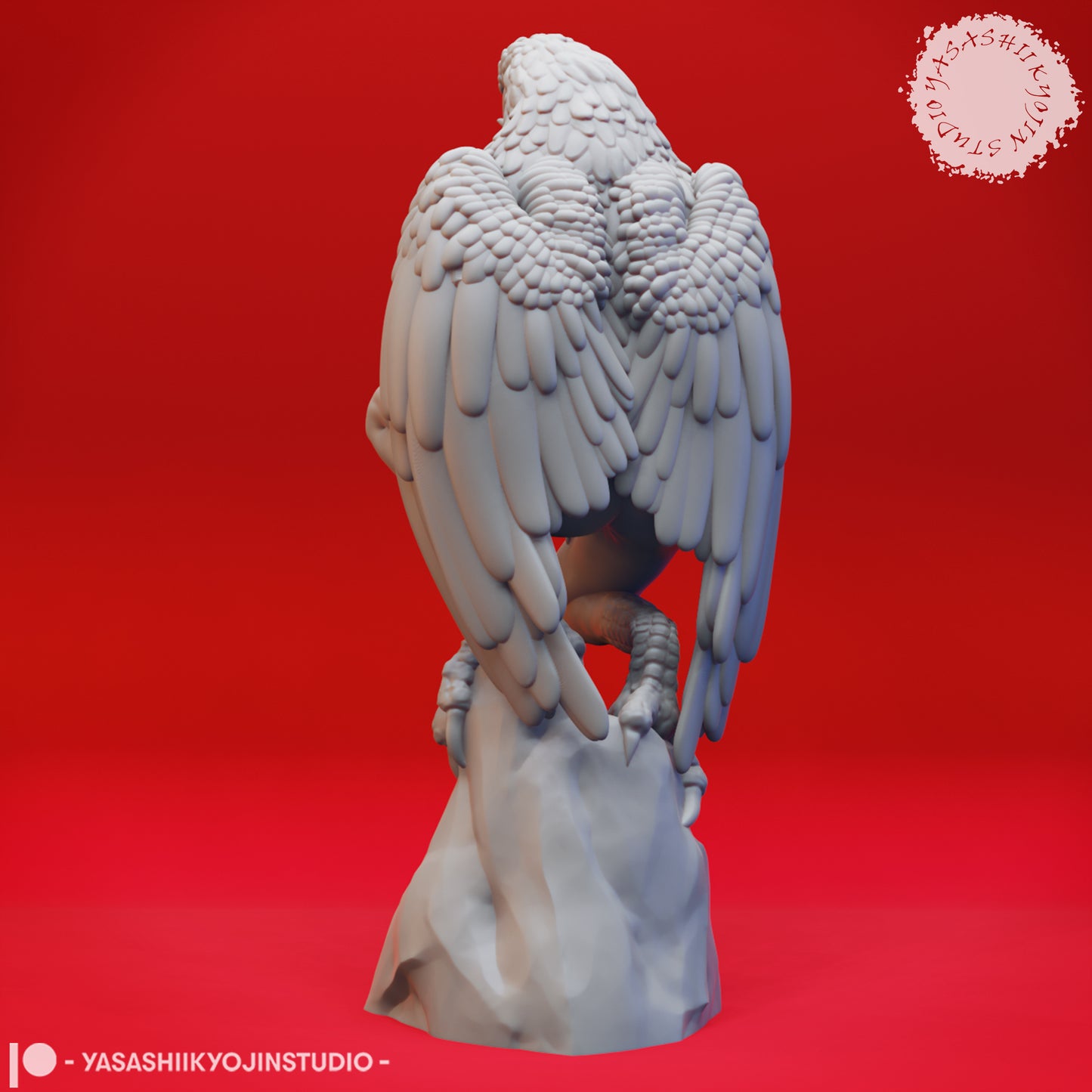 Harpy - Perched - 3D Printed Mini for Tabletop Gaming, Dungeons and Dragons, Pathfinder, Kings of War and other RPG's