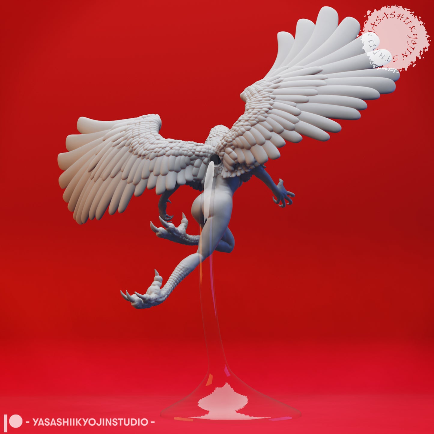Harpy - Flying - 3D Printed Mini for Tabletop Gaming, Dungeons and Dragons, Pathfinder, Kings of War and other RPG's