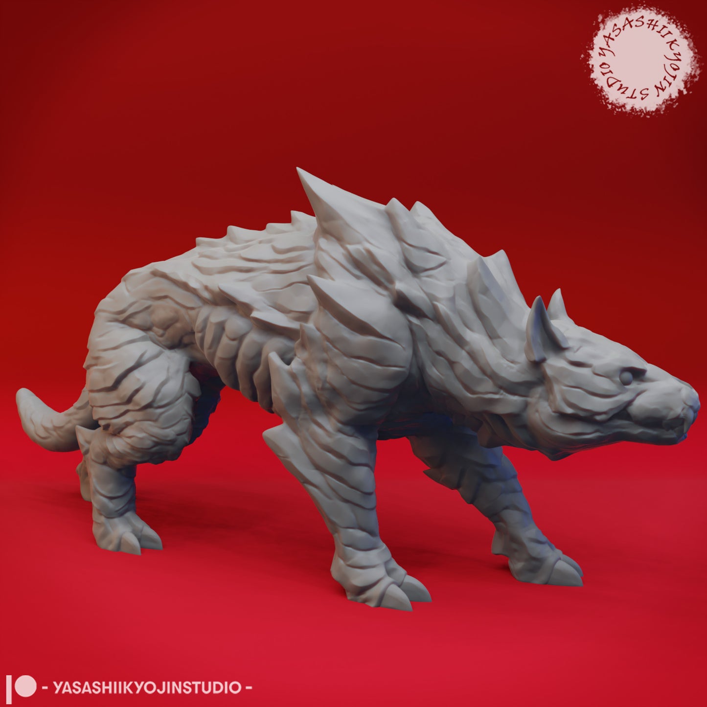 Hellhound - Stalking - 3D Printed Mini for Tabletop Gaming, Dungeons and Dragons, Pathfinder, Kings of War and other RPG's
