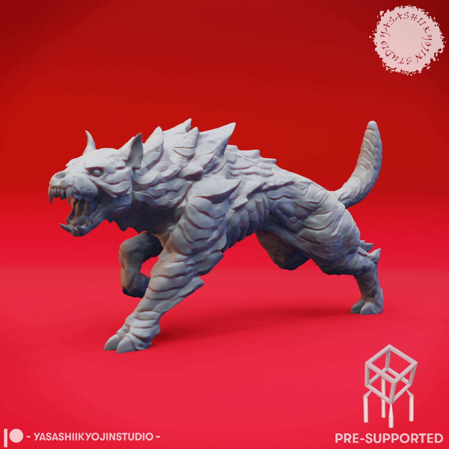 Pack of Hellhounds - Bundle - Tabletop Miniatures (Pre-Supported STL)