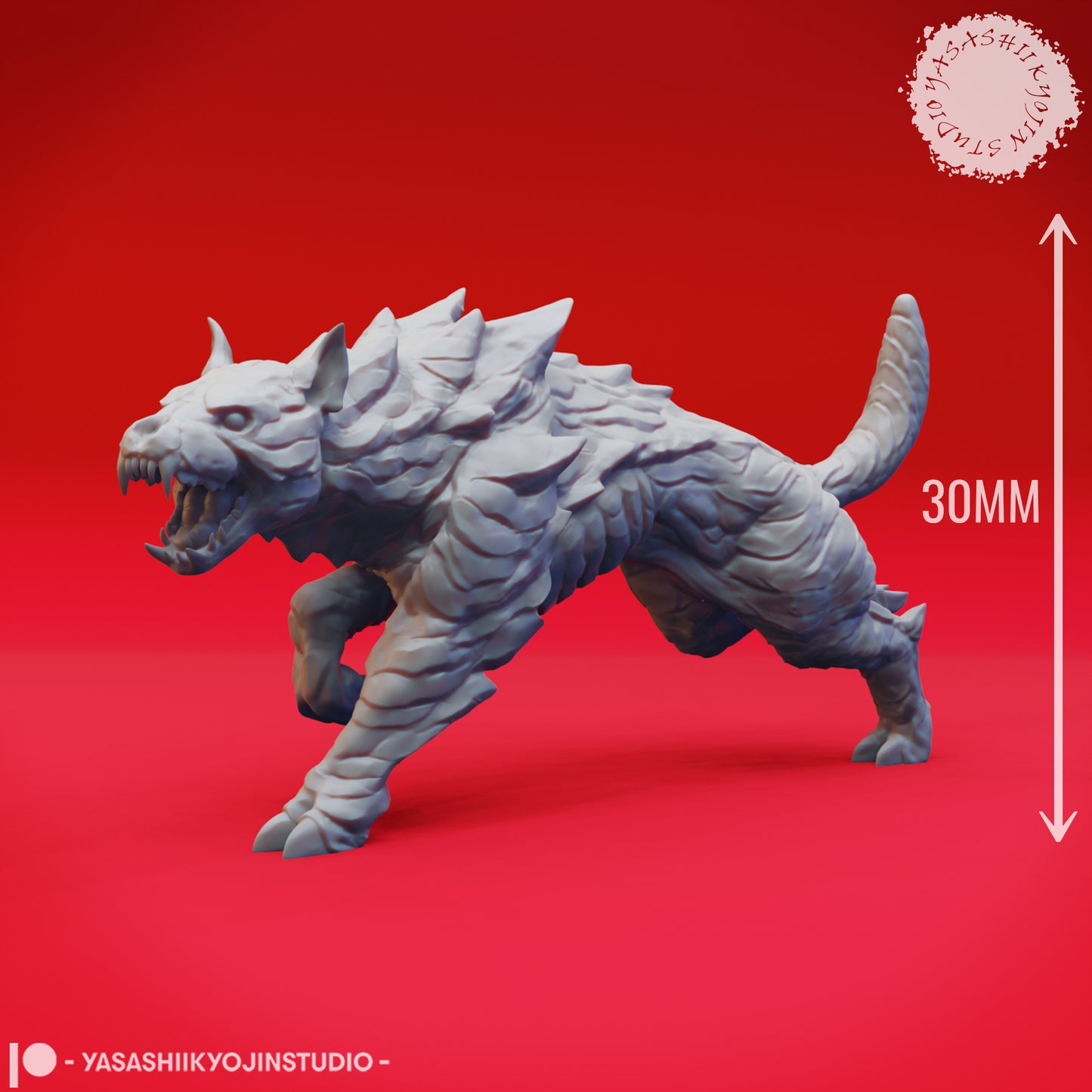 Hellhound - Running - Tabletop Miniature (Pre-Supported STL)